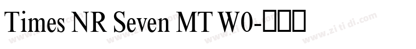 Times NR Seven MT W0字体转换